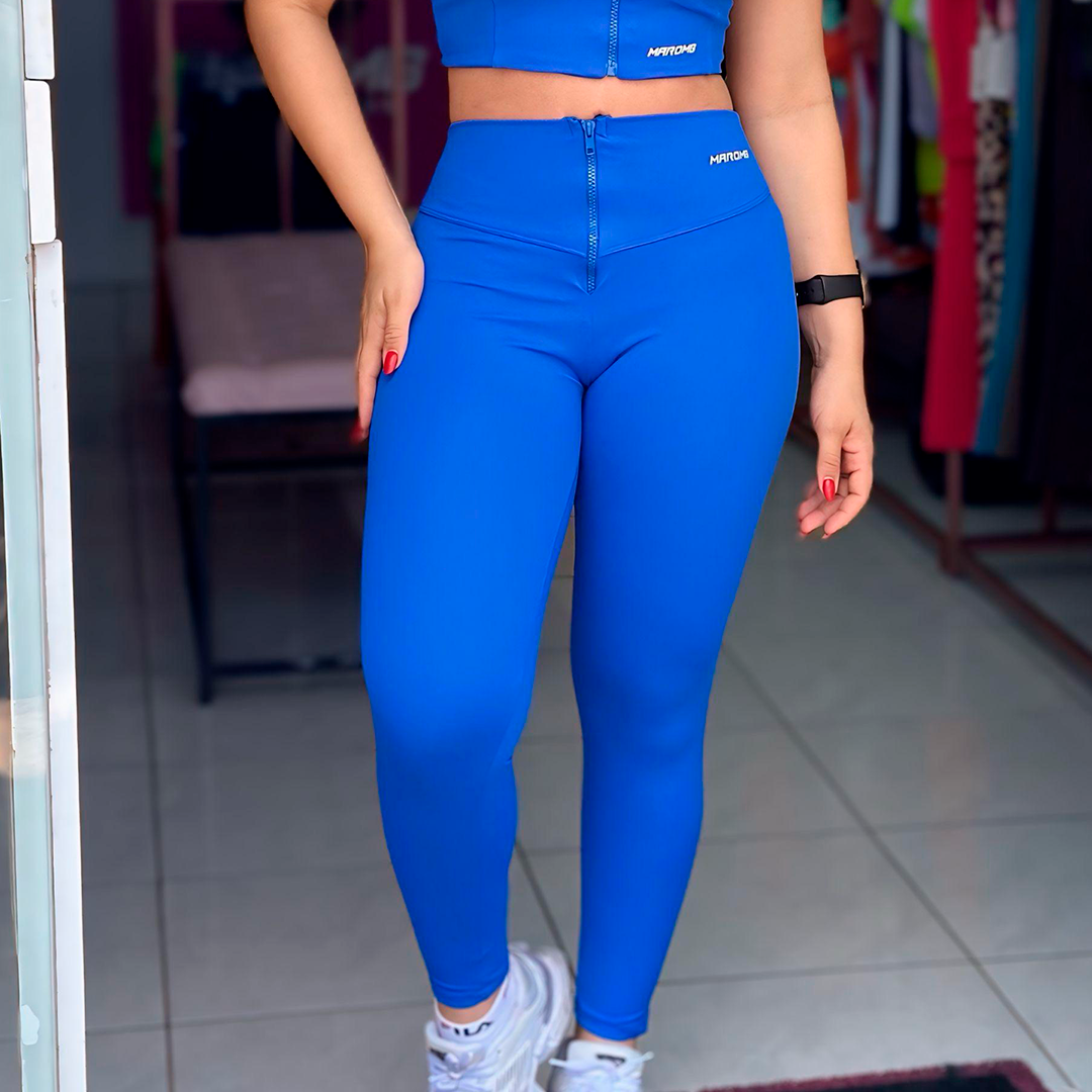 Calça Leg Poliamida Azul