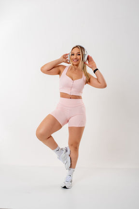 Conjunto Top e Short Rosa Claro
