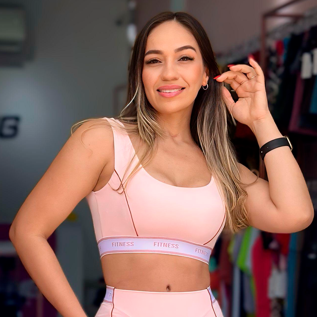 Top Feminino para Academia Rosa