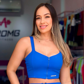 Top Feminino para Academia Azul